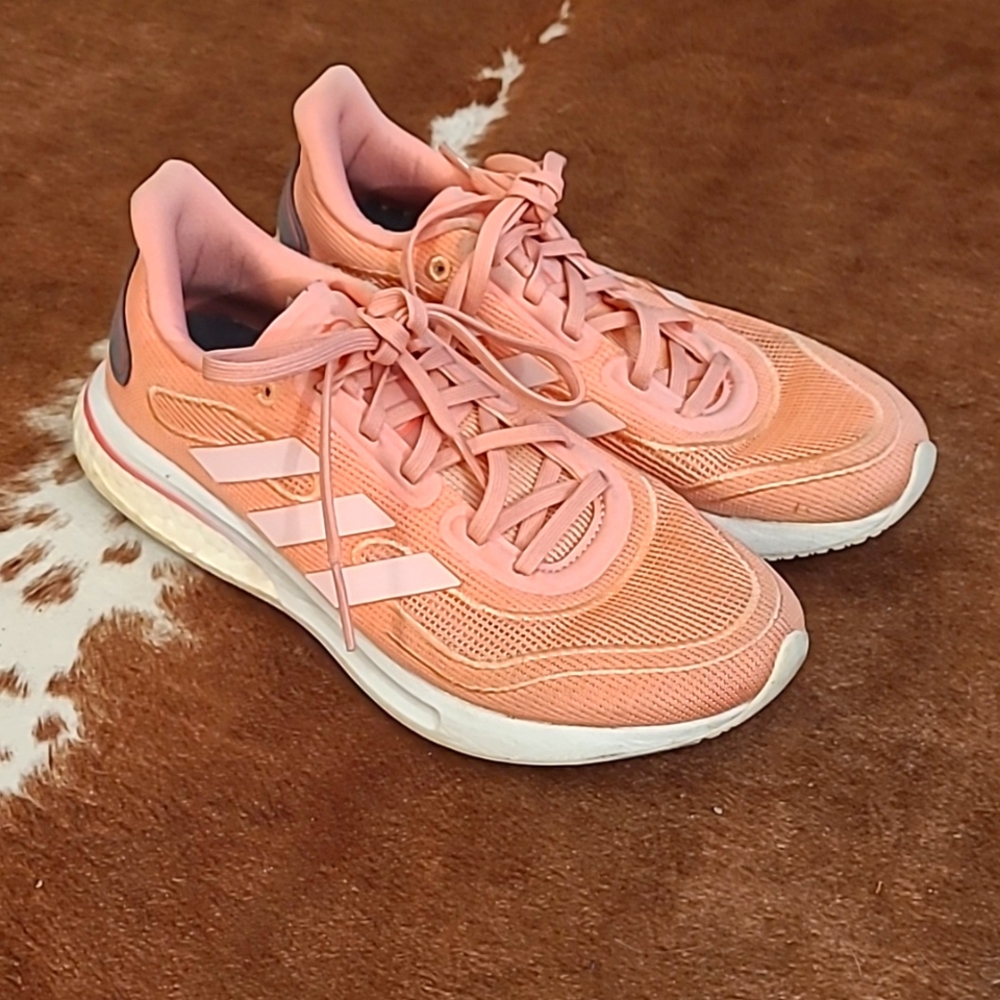 Adidas Primegreen Coral Pink Athletic Sneakers Size 6